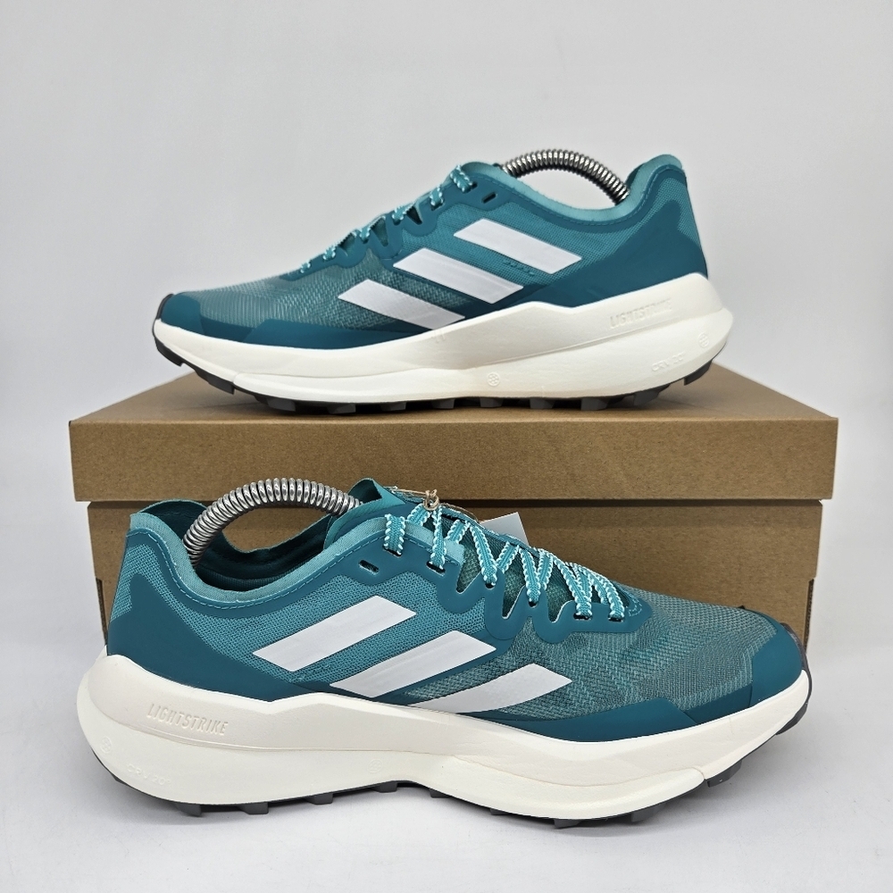 Adidas Women's Terrex Agravic Speed Trail Pure Teal Trail Running Shoes Size 7 - Picture 6 of 8